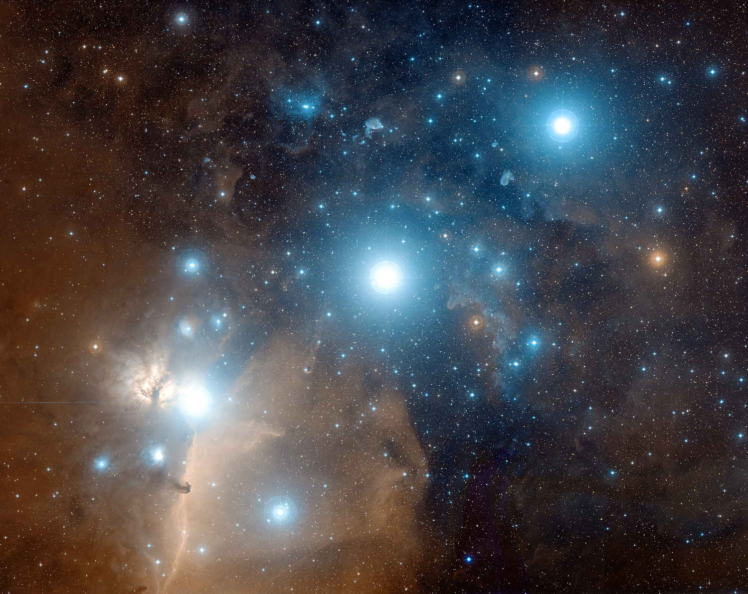 Orion’s Belt stars Alnitak, Alnilam, and Mintaka